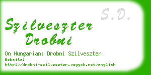 szilveszter drobni business card